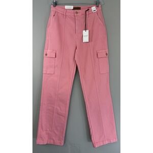 Judy Blue Garment Dyed Jeans Women's 11/30 Pink Cargo High Waist NWT